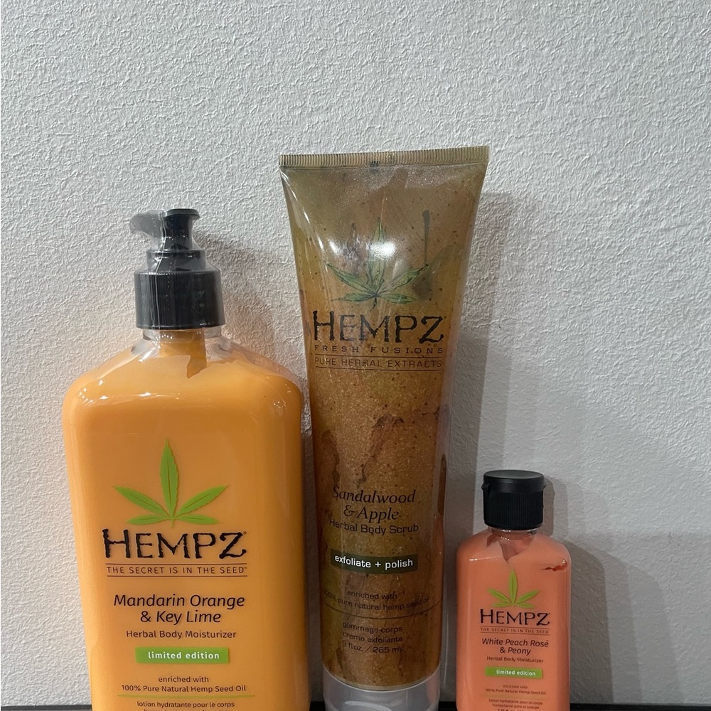 3 Different Types of HEMPZ products and sizes. NWT